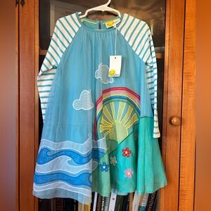 Mini Boden Landscape Scene Tulle Dress